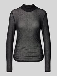 Longsleeve mit Stehkragen Modell 'Glimma' von Gestuz Schwarz - 5