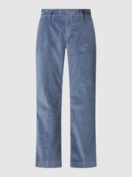 Straight fit culotte van corduroy, model 'New York'  van Mason's Blauw - 15