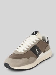 Sneakers van leermix met logostitching, model 'Train' van Polo Ralph Lauren - 6
