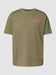 T-Shirt mit Label-Print Modell 'PAJAS' von Napapijri Grün - 36