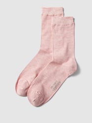 Socken mit Label-Detail Modell 'SILKY FEEL' von camano Rosa - 34