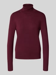 Gebreide pullover met ribboorden van Christian Berg Woman Bordeaux - 44