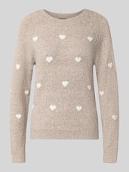 Regular Fit Pullover mit Rundhalsausschnitt Modell 'DOFFY' von VERO MODA Beige - 32