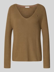 regular fit gebreide pullover van puur katoen van Tommy Hilfiger Beige - 9