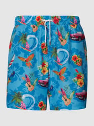 Badehose mit Label-Patch von Guess Blau - 7