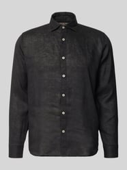 Koszula lniana o kroju regular fit z kołnierzykiem typu kent model 'CAMICIA' od MARKUP - 2