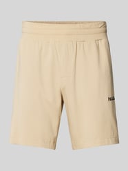 Regular Fit Shorts mit Label-Print von HUGO Beige - 34
