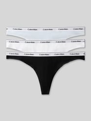 String aus Baumwoll-Mix Modell 'THONG 3PK' von Calvin Klein Underwear - 37
