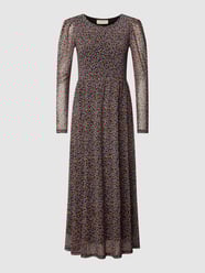 Maxi-jurk met all-over bloemenmotief, model 'Hama' van FREE/QUENT Grijs / zwart - 8