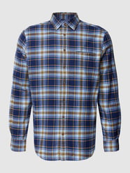 Flanellhemd mit Tartan-Karo von Christian Berg Men Blau - 36