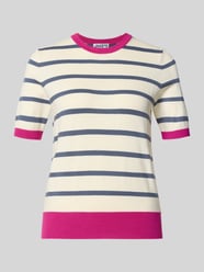 Gebreid shirt van viscosemix met ronde hals van Jake*s Casual - 4