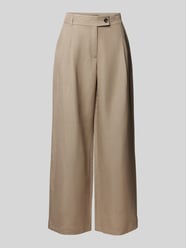 Relaxed Fit Weite Hose aus Viskose-Leinen-Mix von s.Oliver BLACK LABEL Beige - 3