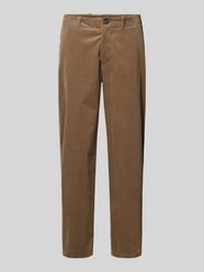 Regular Fit Cordhose mit Bundfalte von ANNARR Beige - 19