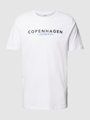 T-Shirt mit Label-Print Modell 'Copenhagen' von Lindbergh Weiß - 17