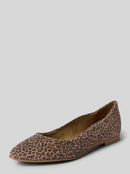 Ballerina van echt rundleer van Tamaris Beige - 7