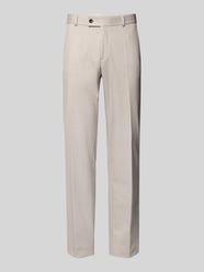 slim fit stoffen broek met viscose model 'Paco' van CG – CLUB of GENTS Beige - 12