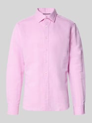Regular Fit Freizeithemd aus Leinen-Mix von Jake*s Pink - 36