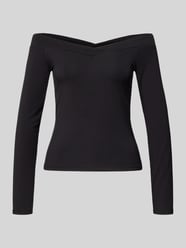 Slim Fit koszulka z długim rękawem z mieszanki wiskozy od PIECES - 25