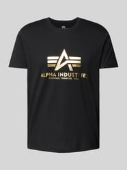 T-shirt met labelprint van Alpha Industries Grijs / zwart - 44