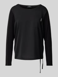 Regular Fit Blusenshirt mit Label-Detail von monari Schwarz - 4