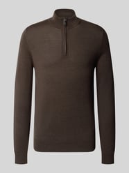 Slim Fit gebreide pullover van wolmix met schipperskraag van Christian Berg Men - 24