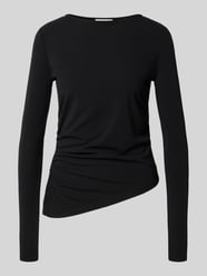 Bluzka z długim rękawem o kroju slim fit z plisami model ‘Hellen’ od GUIDO MARIA KRETSCHMER WOMAN - 38