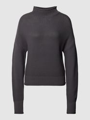 Gebreide pullover met opstaande kraag van QS by s.Oliver Grijs - 31