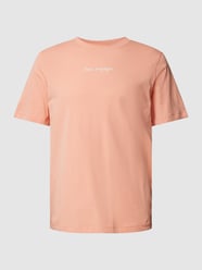 T-Shirt mit Label-Print Modell 'LAPALM' von Jack & Jones Premium Orange - 44