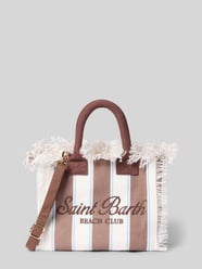 Handtas met labelprint en franjes model 'COLETTE' van MC2 Saint Barth - 9