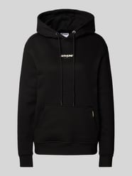 Oversized hoodie met labelprint, model 'AZULEJOS' van Sixth June Zwart - 17