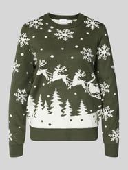 Gebreide pullover met ronde hals model 'SNOWI' van VILA - 9