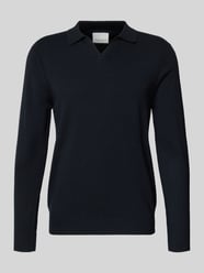 Slim fit poloshirt met V-hals van Profuomo - 38