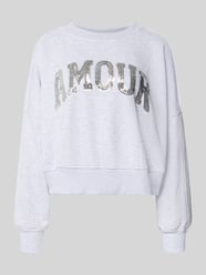 Oversized Sweatshirt mit Pailletten-Besatz Modell 'Amour' von miss goodlife - 19