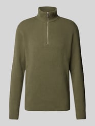 Gebreide pullover met schipperskraag van Lindbergh Groen - 28