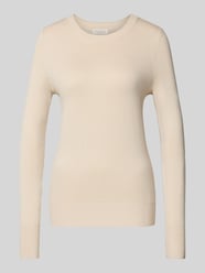 Gebreide pullover met ribboorden van Christian Berg Woman Beige - 47