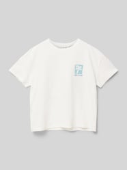 T-Shirt mit Motiv-Stitching von Mango Beige - 38