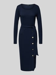 Midikleid mit Taillengürtel Modell 'PARISSA' von Lauren Ralph Lauren Blau - 21