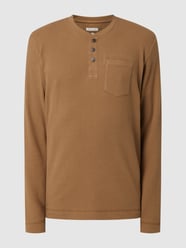 Serafino-Shirt aus Baumwolle von Tom Tailor Braun - 16