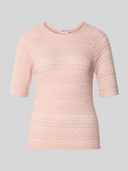 Strickshirt mit Rundhalsausschnitt von Jake*s Casual Pink - 34