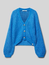 Strickjacke mit gerippten Abschlüssen von Garcia Blau - 20