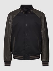 Lederjacke mit Label-Details von Strellson Schwarz - 1