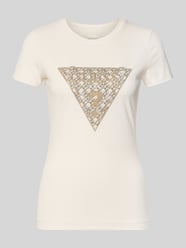 Slim Fit T-Shirt aus Baumwoll-Mix mit Logo-Print von GUESS - 46
