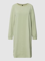 Knielanges Kleid mit geripptem Rundhalsausschnitt von Marc Cain Mint - 32