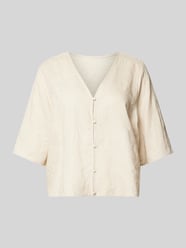 Linnen blouse met V-hals, model 'Ilektra' van MSCH Copenhagen - 40