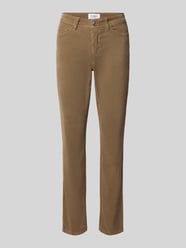 Slim Fit Cordhose aus Baumwoll-Mix Modell 'PIPER CROPPED' von CAMBIO Beige - 27