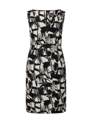 PLUS SIZE - Kleid mit Allover-Muster  von Persona by Marina Rinaldi Grau / Schwarz - 45