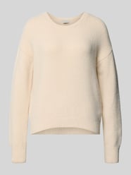 sweter z dzianiny, w kroju oversized fit z okrągłym dekoltem od Milano Italy - 18