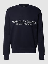 Sweatshirt mit Label-Print von ARMANI EXCHANGE Blau - 15