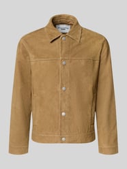 Regular fit leren jack van echt Chevreau-suède van Marc O'Polo DENIM Beige - 1