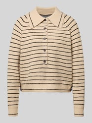 Relaxed Fit Strickpullover mit Polokragen Modell 'True' von Topshop Beige - 35